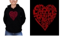 LA Pop Art Women's Word Art Crazy Little Thing Called Love Hooded Sweatshirt